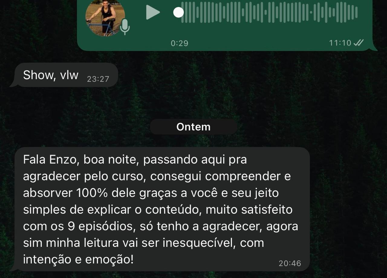 Depoimento de aluno do Leitura Inesquecível